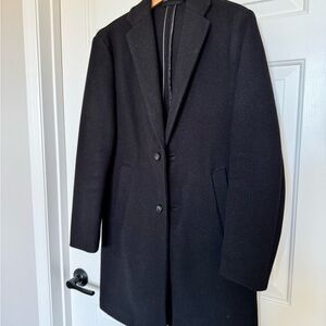 Zara Men's Classic Black Trench Coat